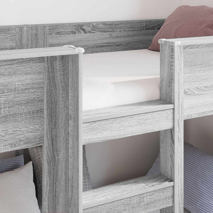Letto a Castello per Bambini Grigio Sonoma 100 x 200 cm