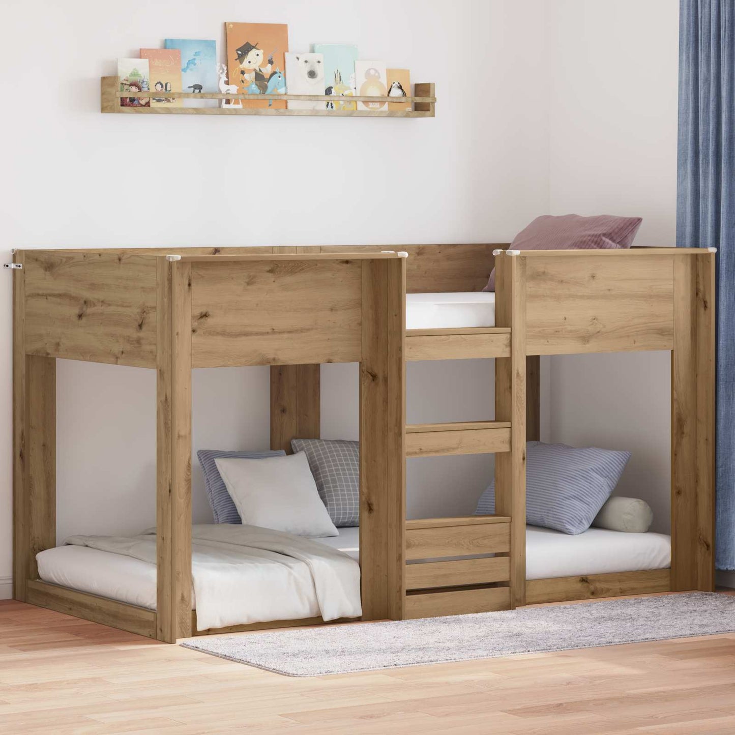 Letto a Castello per Bambini Rovere artigianale 100 x 200 cm