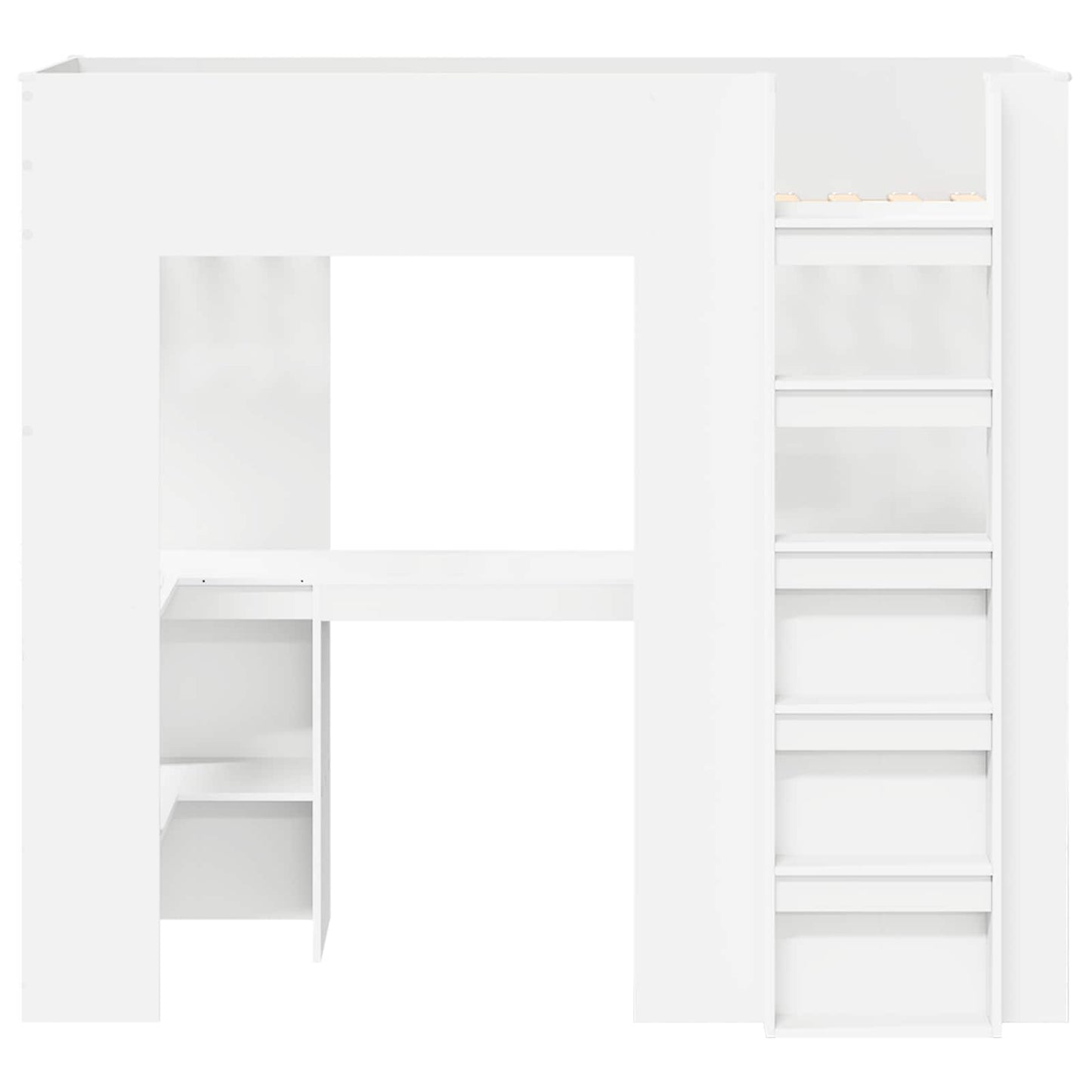 Struttura letto a castello con scrivania Bianco 75 x 190 cm
