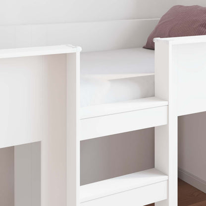 Letto a Castello per Bambini con materasso Bianco 100 x 200 cm