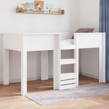 Letto a Castello per Bambini con materasso Bianco 100 x 200 cm