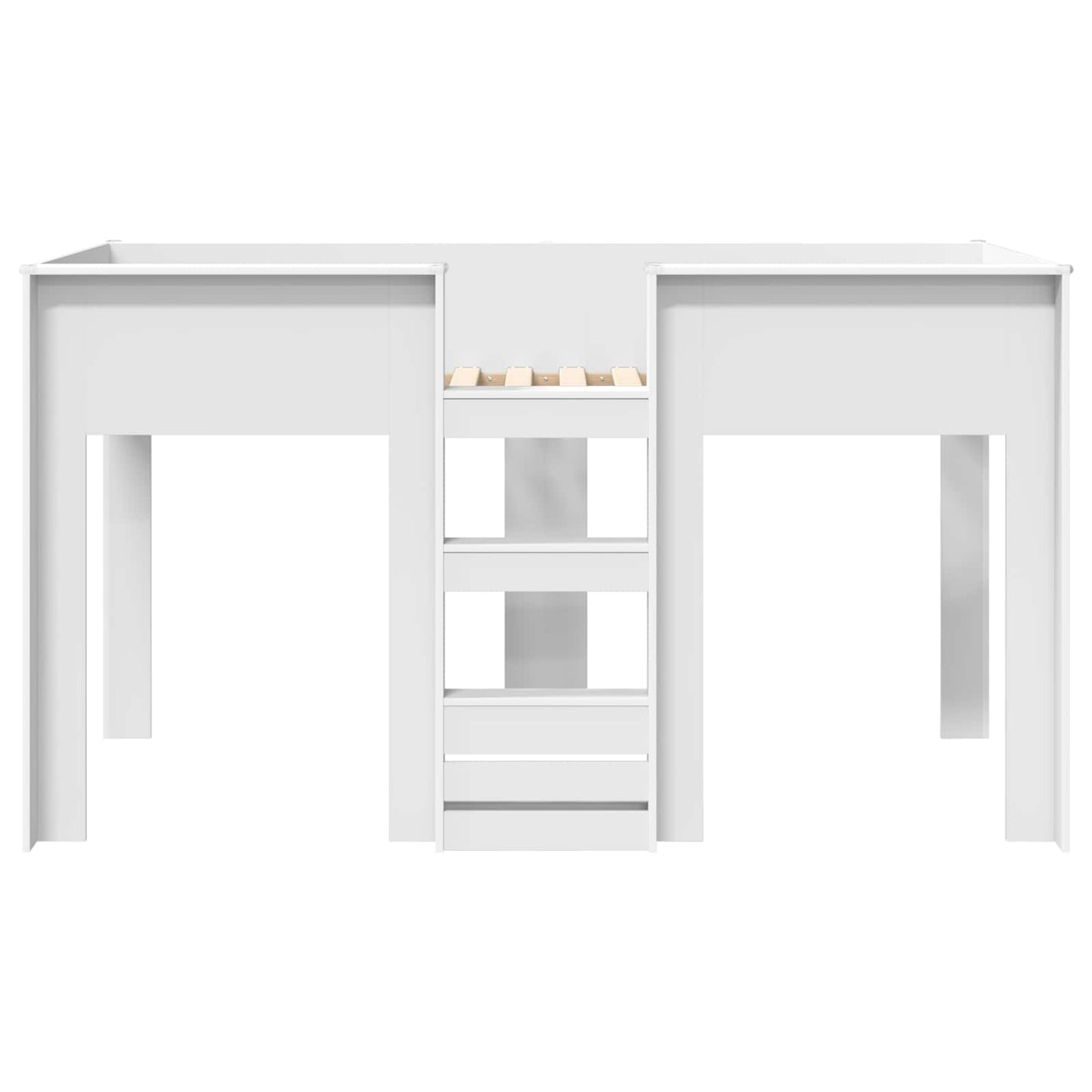 Letto a Castello per Bambini con materasso Bianco 100 x 200 cm