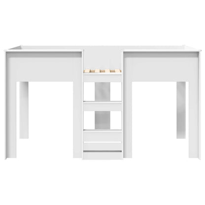 Letto a Castello per Bambini con materasso Bianco 100 x 200 cm