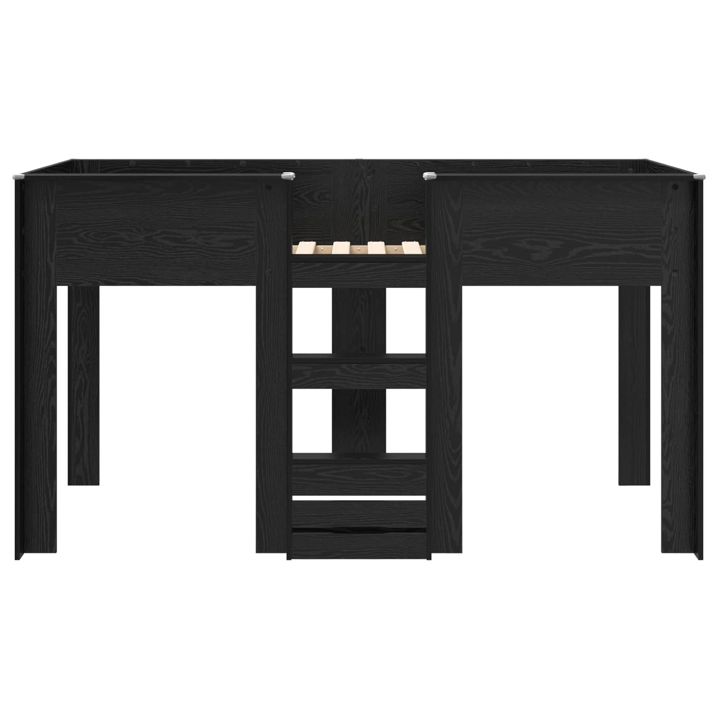 Letto a Castello per Bambini Rovere Nero 100 x 200 cm