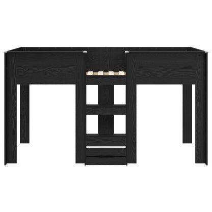 Letto a Castello per Bambini Rovere Nero 100 x 200 cm