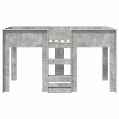 Letto a Castello per Bambini Grigio cemento 100 x 200 cm