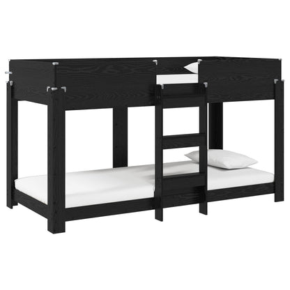 Letto a Castello per Bambini Rovere Nero 100 x 200 cm