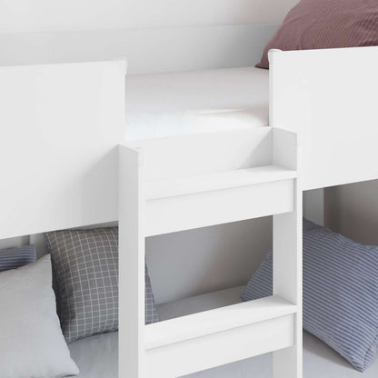 Letto a Castello per Bambini Bianco 90 x 200 cm