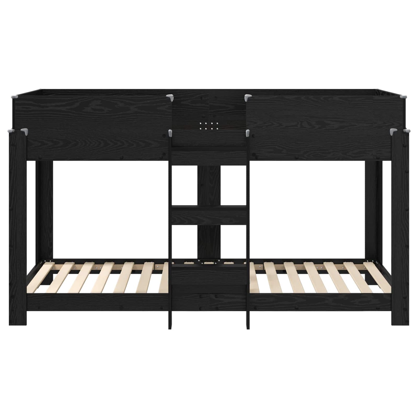 Letto a Castello per Bambini Rovere Nero 80 x 200 cm