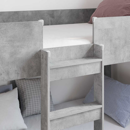 Letto a Castello per Bambini Grigio cemento 80 x 200 cm
