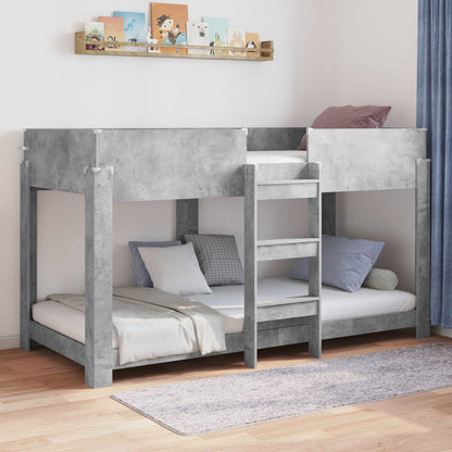 Letto a Castello per Bambini Grigio cemento 80 x 200 cm