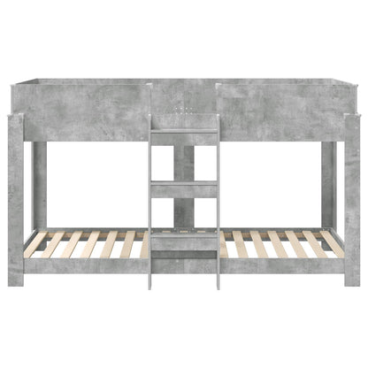 Letto a Castello per Bambini Grigio cemento 80 x 200 cm