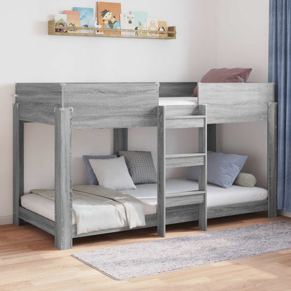 Letto a Castello per Bambini Grigio Sonoma 80 x 200 cm