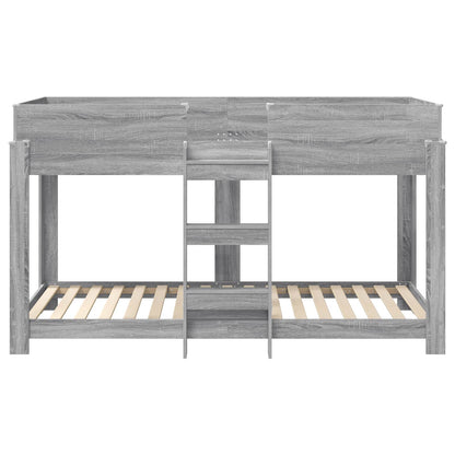 Letto a Castello per Bambini Grigio Sonoma 80 x 200 cm