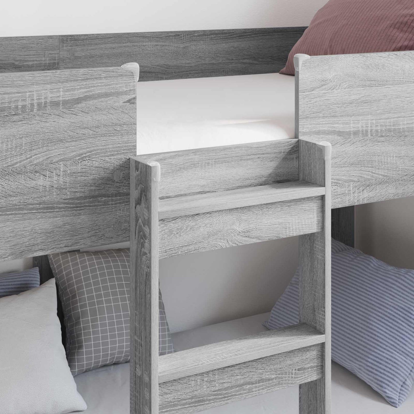 Letto a Castello per Bambini Grigio Sonoma 90 x 190 cm