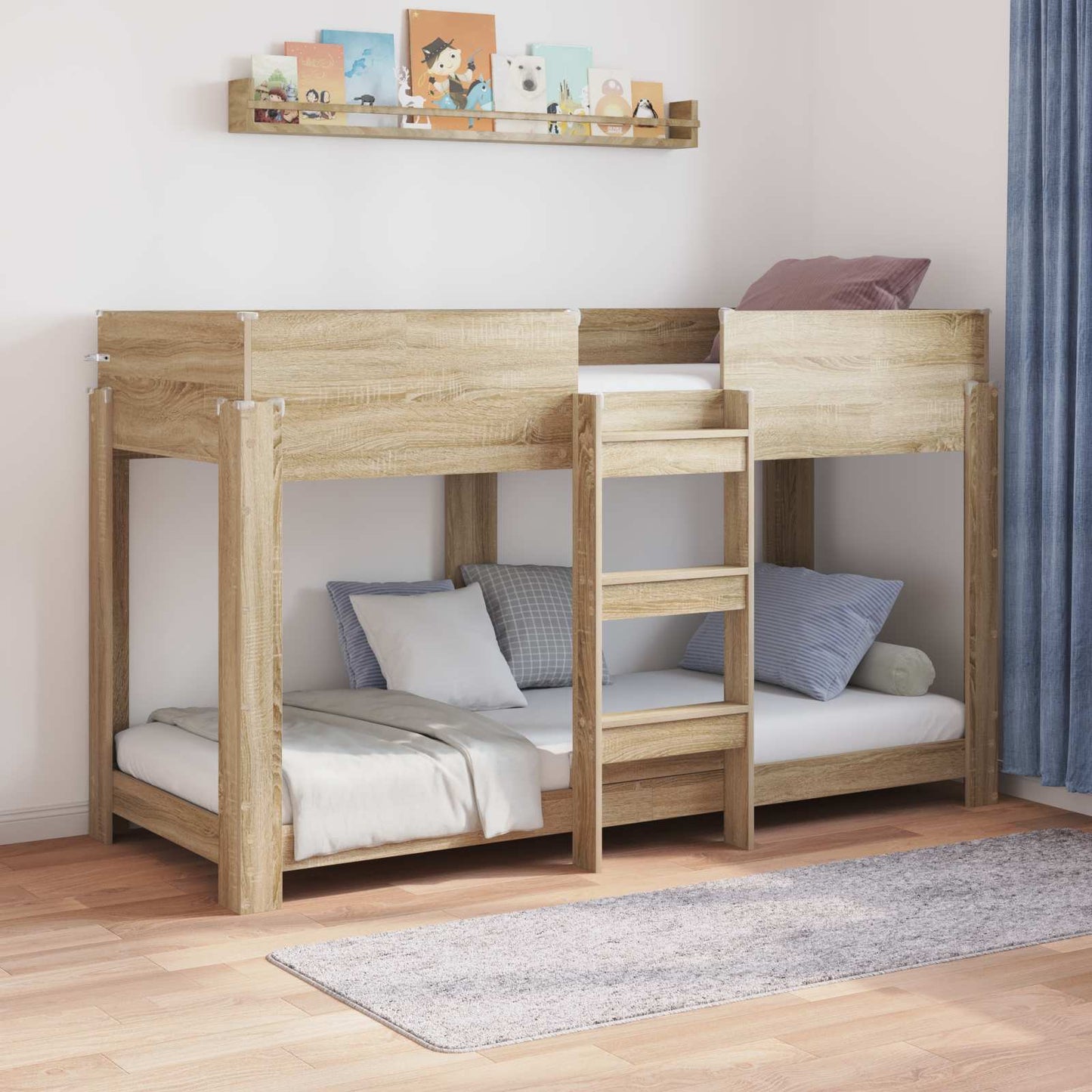 Letto a Castello per Bambini Rovere Sonoma 75 x 190 cm
