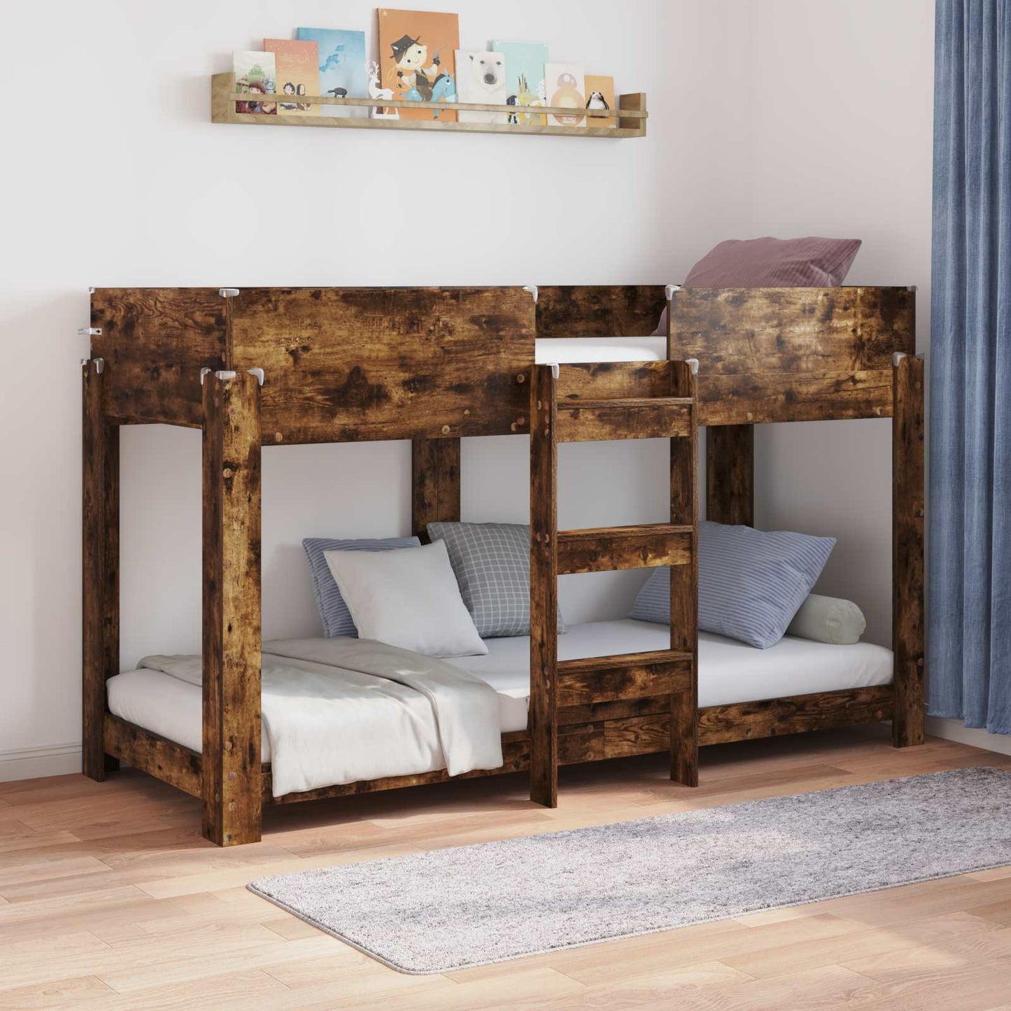 Letto a Castello per Bambini Rovere fumÃ© 75 x 190 cm
