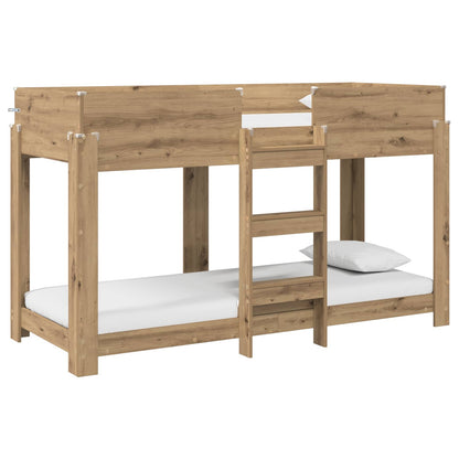 Letto a Castello per Bambini Rovere artigianale 75 x 190 cm