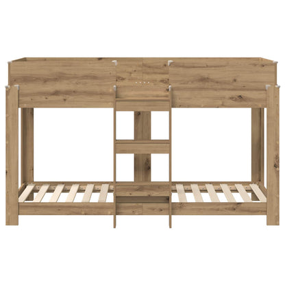 Letto a Castello per Bambini Rovere artigianale 75 x 190 cm