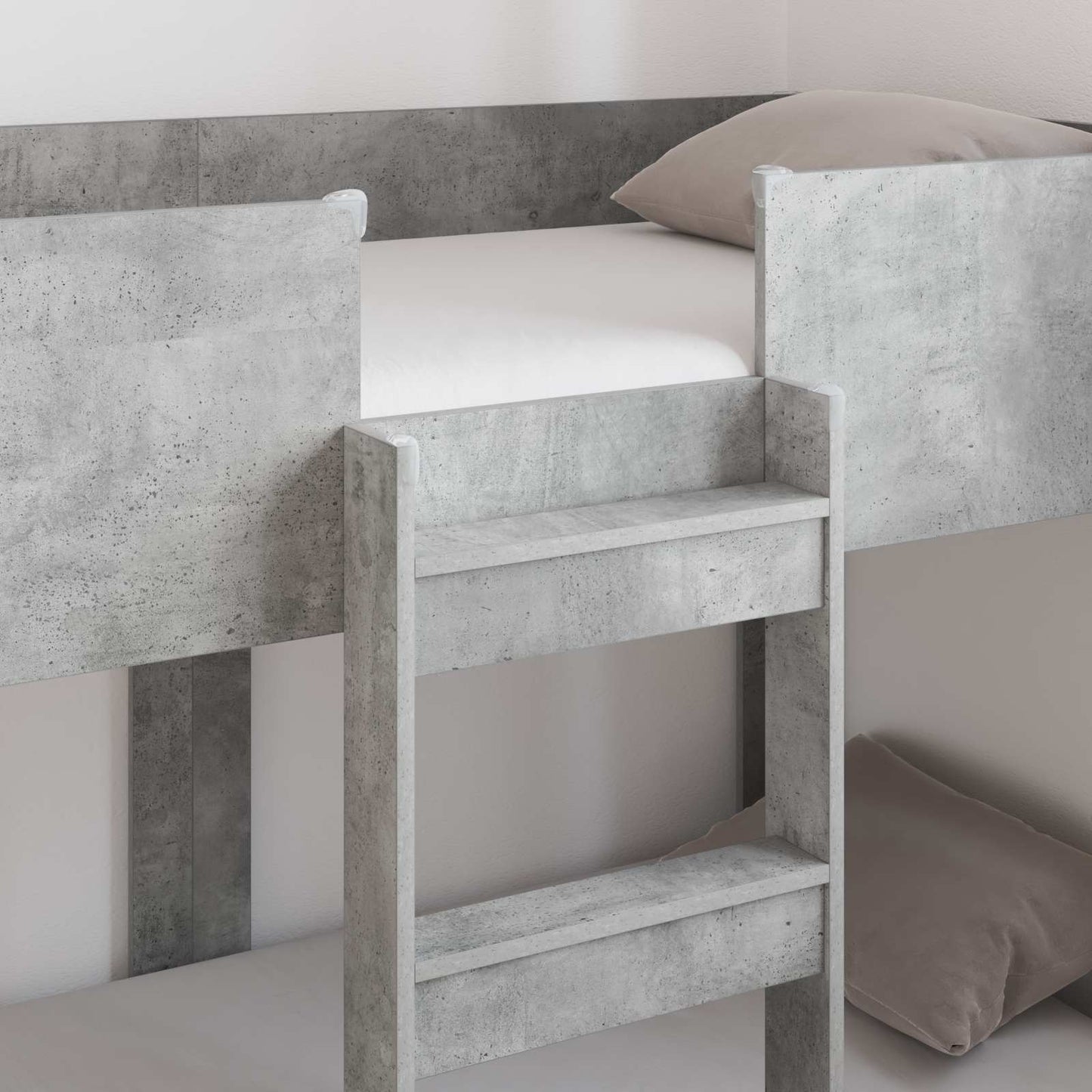 Letto a Castello per Bambini Grigio cemento 80 x 160 cm