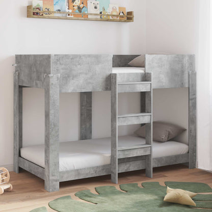 Letto a Castello per Bambini Grigio cemento 80 x 160 cm