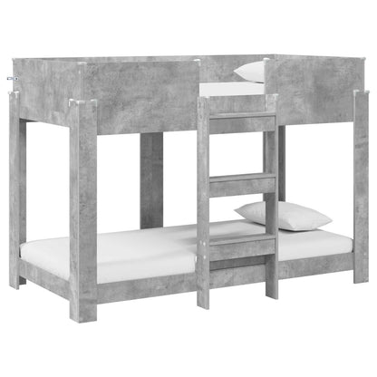 Letto a Castello per Bambini Grigio cemento 80 x 160 cm