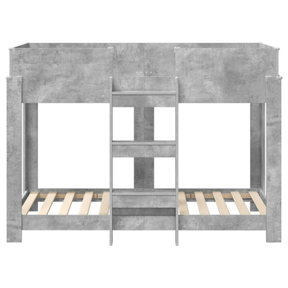 Letto a Castello per Bambini Grigio cemento 80 x 160 cm