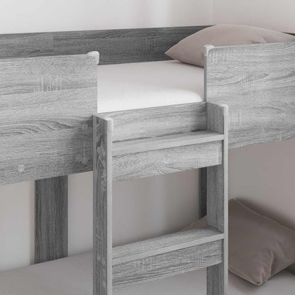Letto a Castello per Bambini Grigio Sonoma 80 x 160 cm
