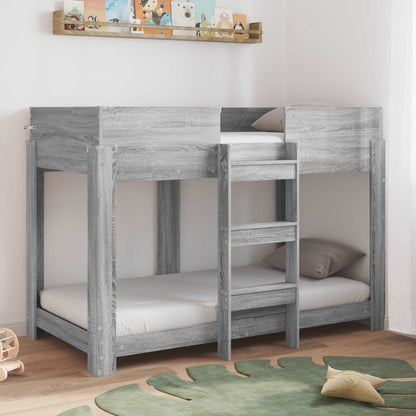 Letto a Castello per Bambini Grigio Sonoma 80 x 160 cm
