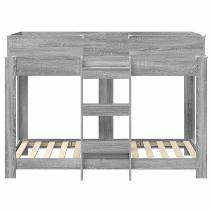 Letto a Castello per Bambini Grigio Sonoma 80 x 160 cm