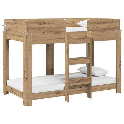Letto a Castello per Bambini Rovere artigianale 80 x 160 cm