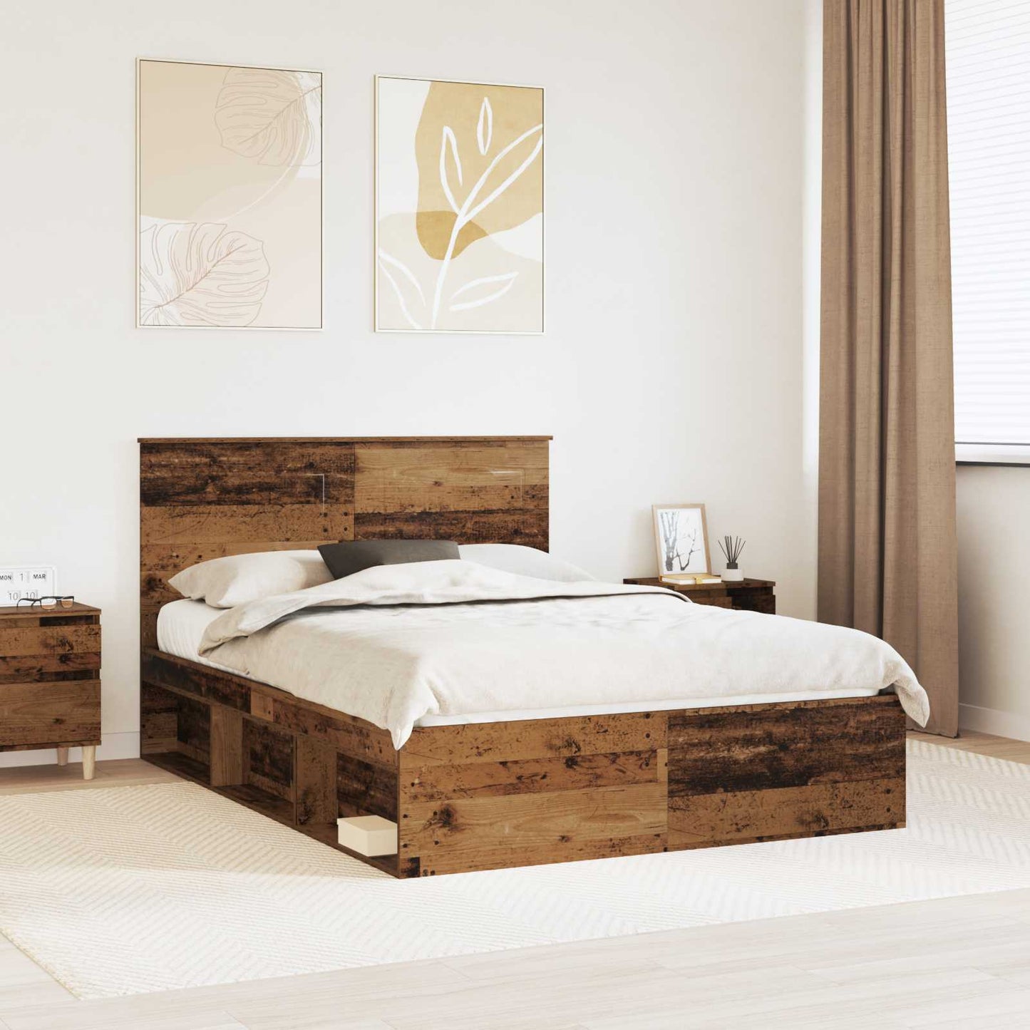 Struttura del letto Legno vecchio 160 x 200 cm Pino massello