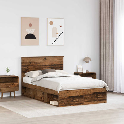 Struttura del letto Legno vecchio 135 x 190 cm Pino massello