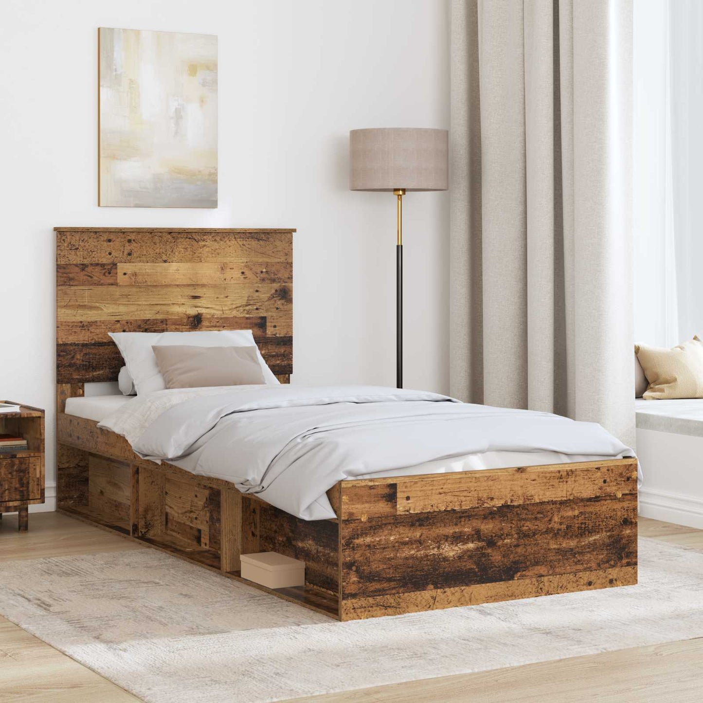 Struttura del letto Legno vecchio 90 x 190 cm Pino massello
