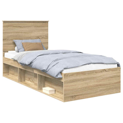 Struttura del letto Rovere Sonoma 75 x 190 cm Pino massello