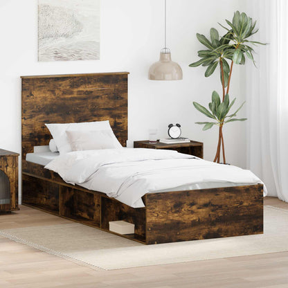 Struttura del letto Rovere fumÃƒÂ© 75 x 190 cm Pino massello
