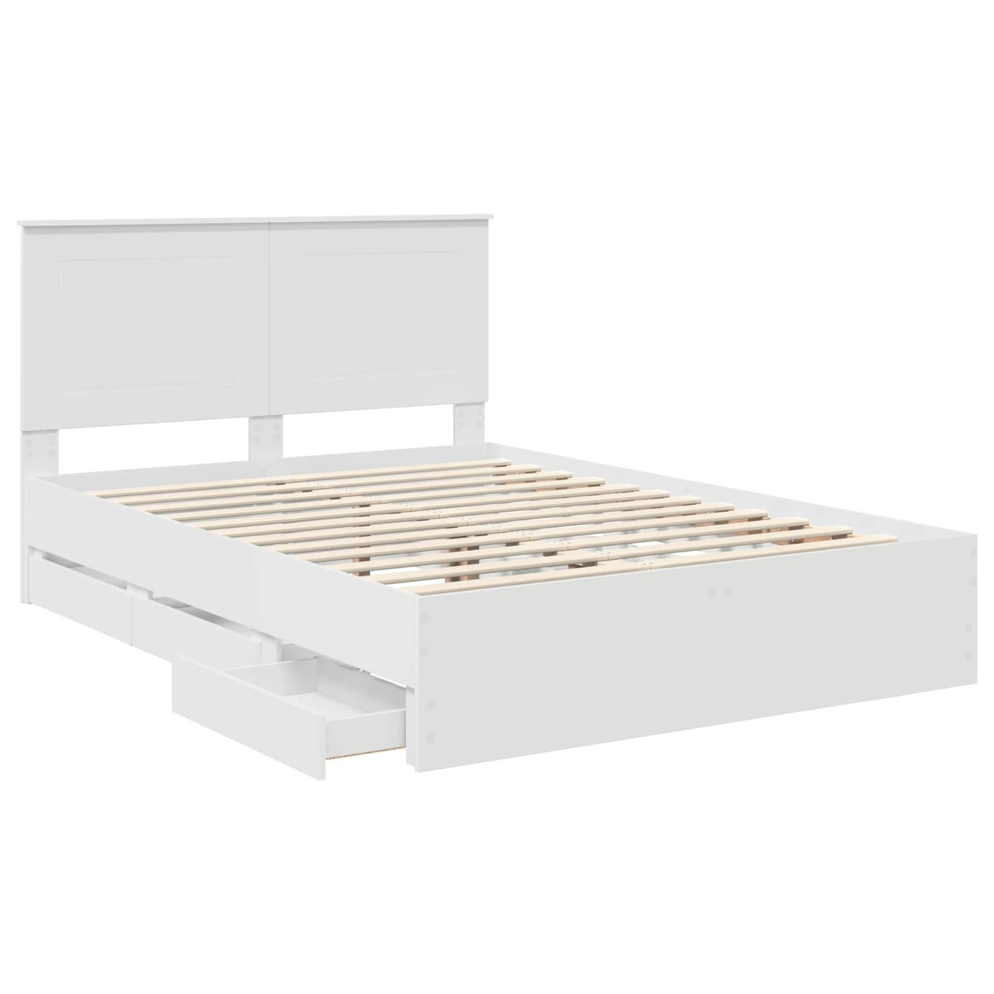 Struttura del letto Bianco 140 x 190 cm Legno Ingegnerizzato