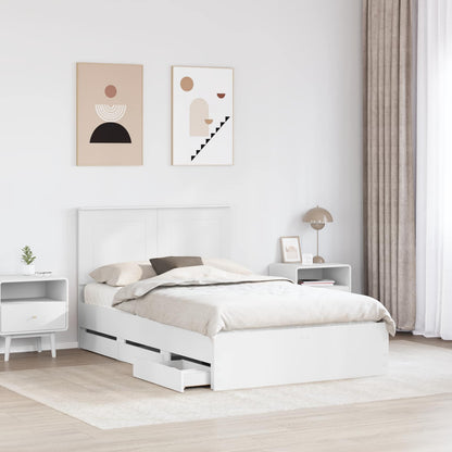 Struttura del letto Bianco 120 x 190 cm Legno Ingegnerizzato