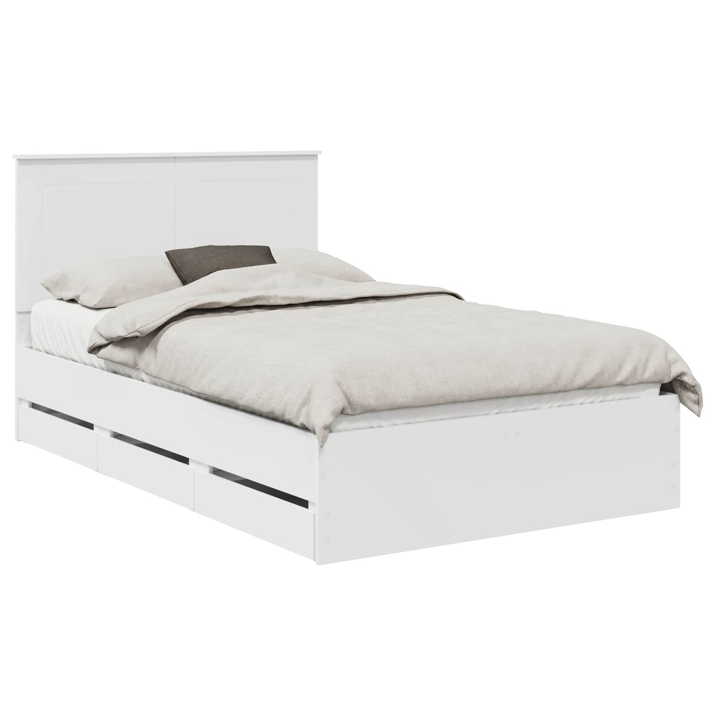 Struttura del letto Bianco 120 x 190 cm Legno Ingegnerizzato