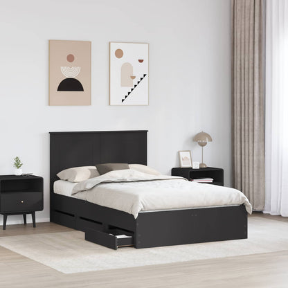 Struttura del letto Nero 120 x 190 cm Legno Ingegnerizzato