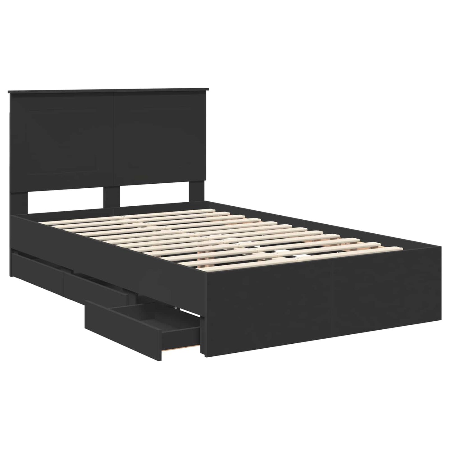 Struttura del letto Nero 120 x 190 cm Legno Ingegnerizzato