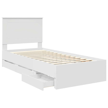 Struttura del letto Bianco 100 x 200 cm Legno Ingegnerizzato