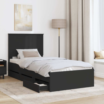Struttura del letto Nero 90 x 200 cm Legno Ingegnerizzato