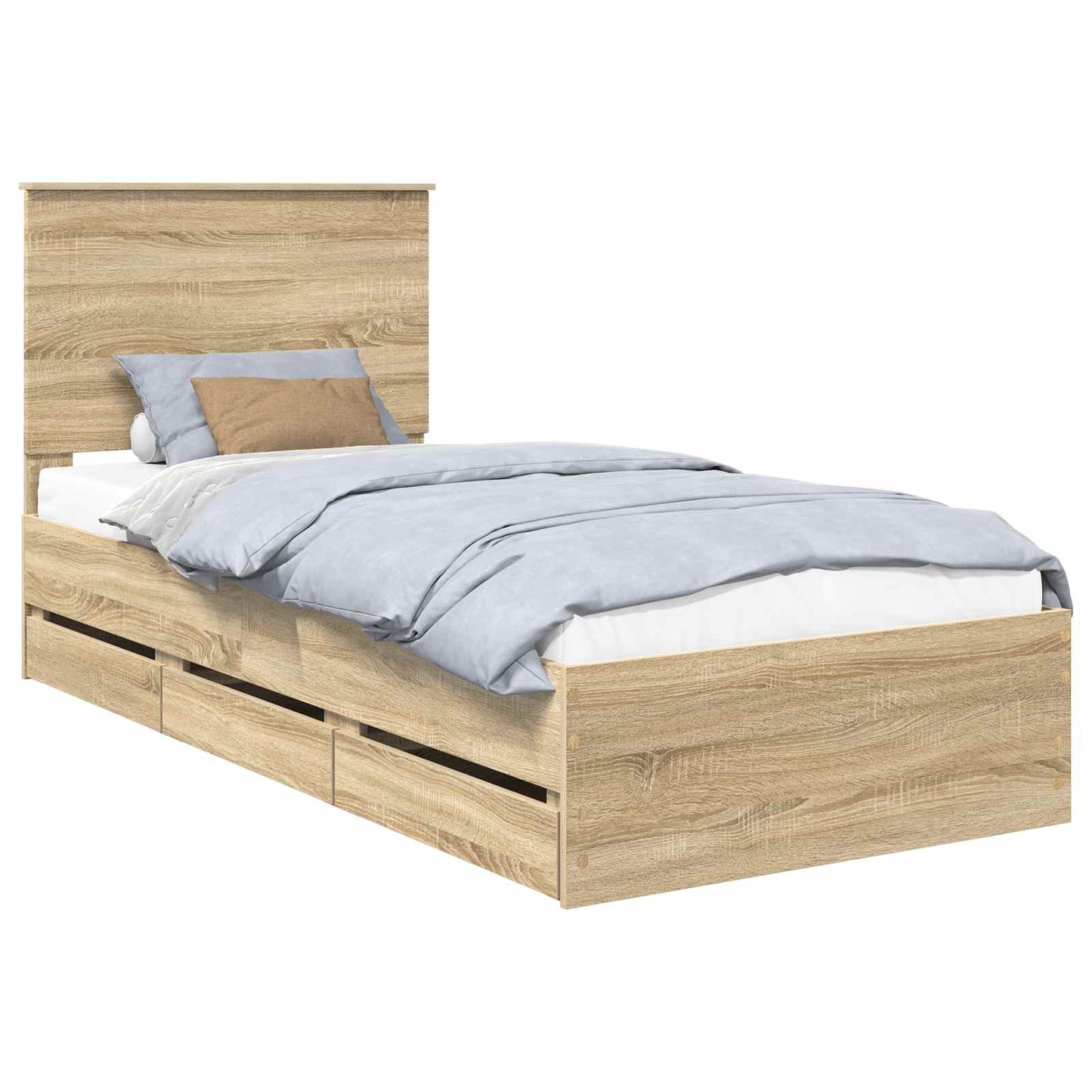 Struttura del letto con cassetto Rovere Sonoma 75 x 190 cm
