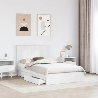 Letto con Contenitore Bianco 120 x 200 cm Legno multistrato