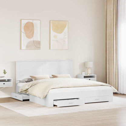 Struttura del letto Bianco 200 x 200 cm Legno multistrato