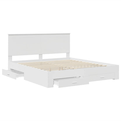 Struttura del letto Bianco 180 x 200 cm Legno multistrato