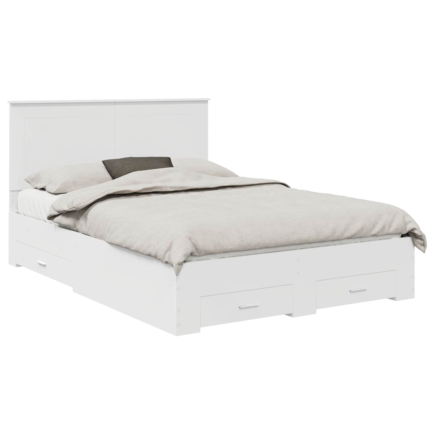 Struttura del letto Bianco 140 x 200 cm Legno multistrato