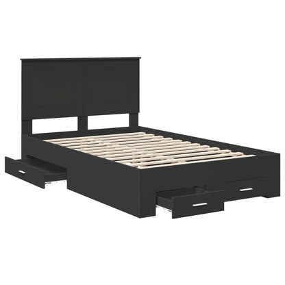Struttura del letto Nero 120 x 190 cm Legno multistrato