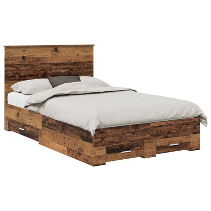 Struttura del letto con testiera Legno vecchio 120 x 190 cm